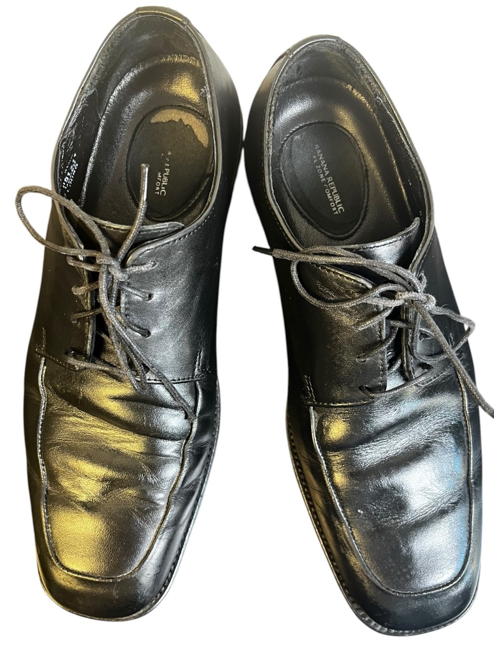 Banana Republic Al zone confort Men's Classic Black Leather Dress Shoes size 8 - Picture 8 of 8